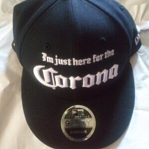 Corona LP NAVY BLUE 9FIFTY SNAPBACK Embroidered I'm Just Here for the Beer Hat